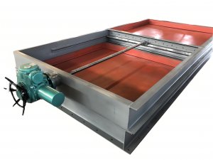 電動雨水排口閘板閥，電動污泥水溝閘板